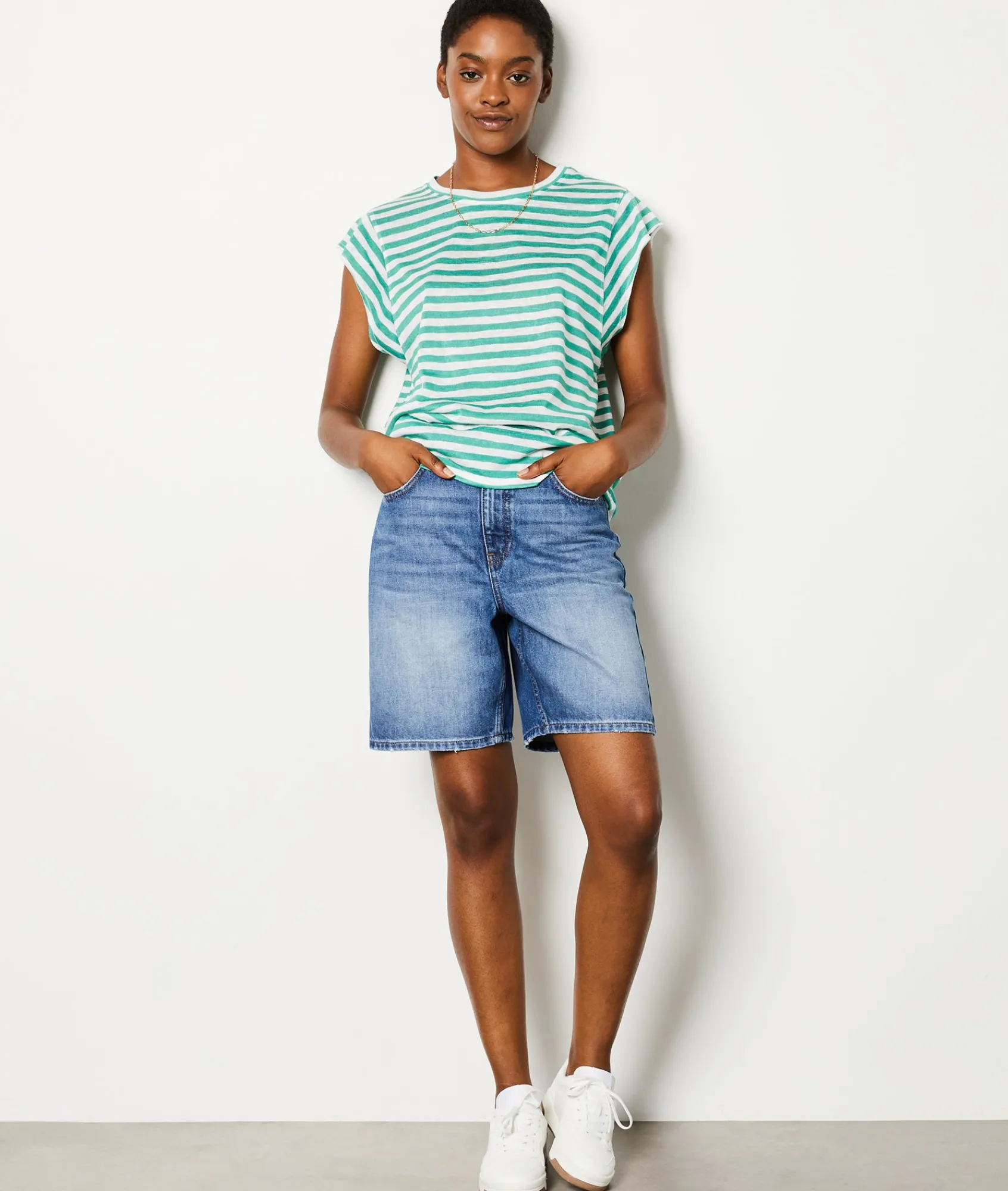 New T-shirt manches courtes rayé T-shirts Et Tops