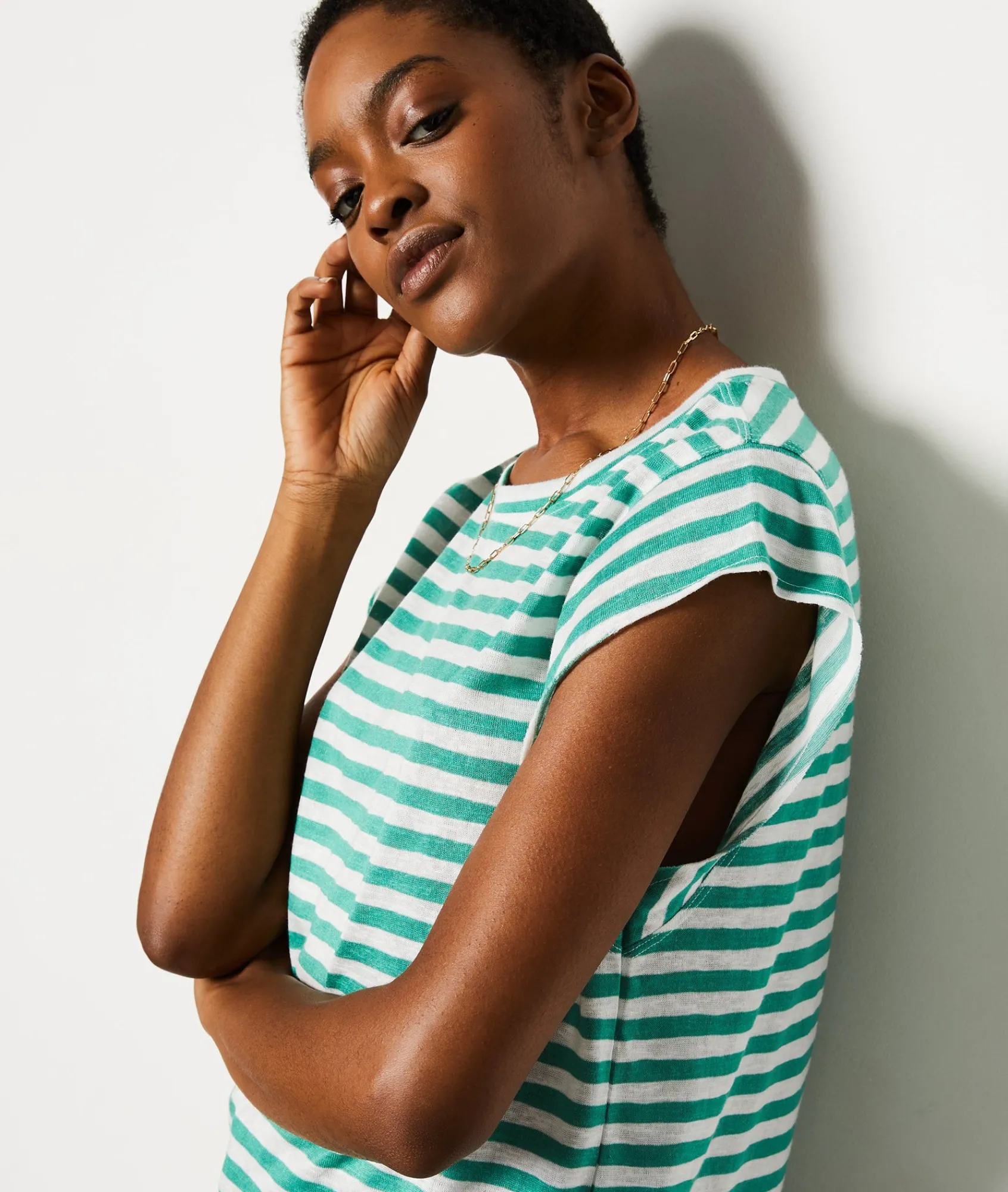 New T-shirt manches courtes rayé T-shirts Et Tops