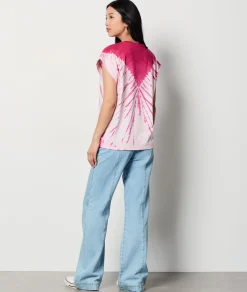 Clearance T-shirt manches courtes tie and dye T-shirts Et Tops