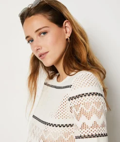 Discount T-shirt manches longues ajouré en coton T-shirts Et Tops