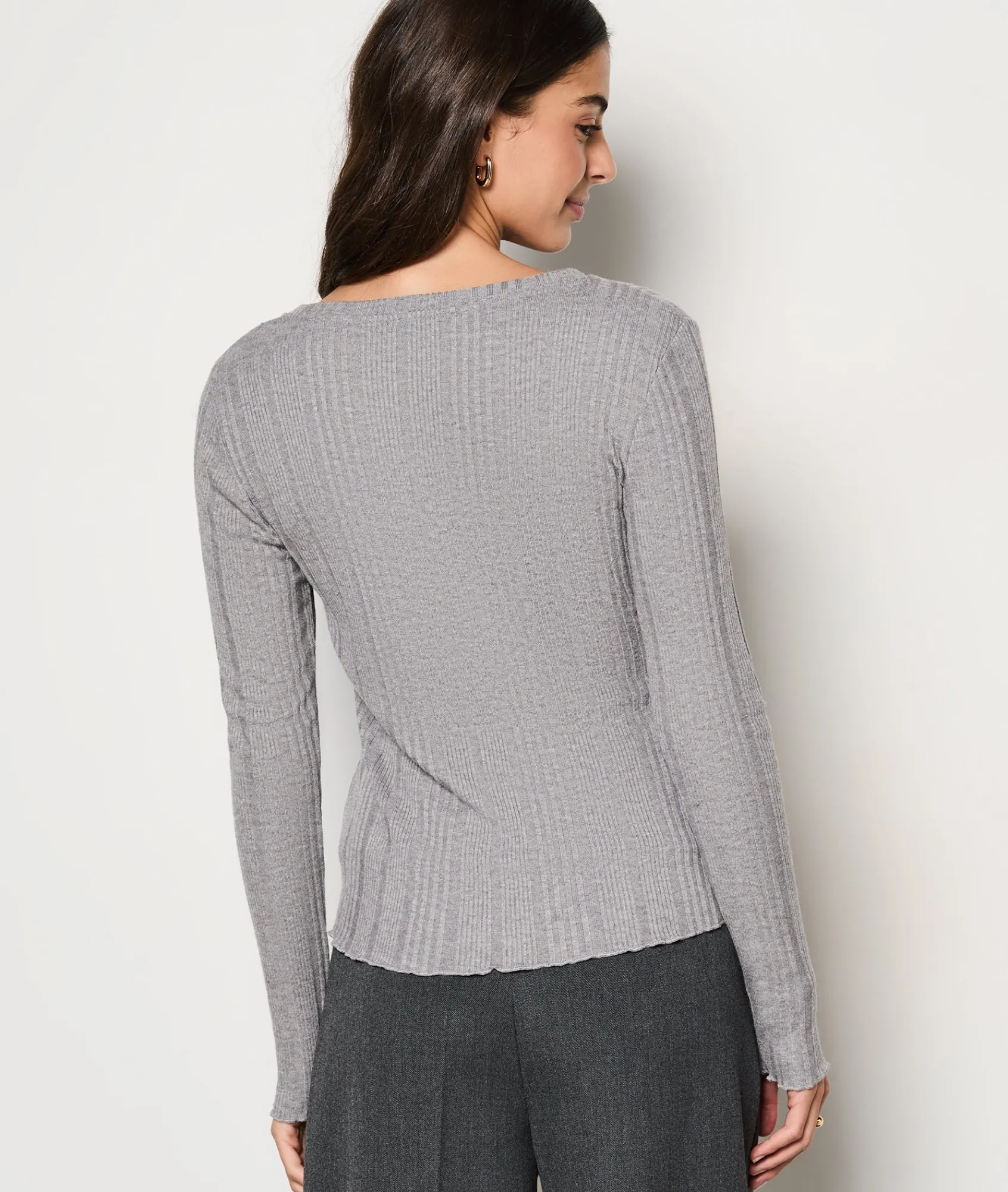 Shop T-Shirt manches longues côtélé T-shirts Et Tops