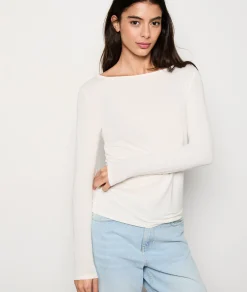 Outlet T-shirt manches longues maille thermique T-shirts Et Tops|Hauts De Pyjama