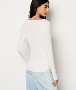 Outlet T-shirt manches longues maille thermique T-shirts Et Tops|Hauts De Pyjama