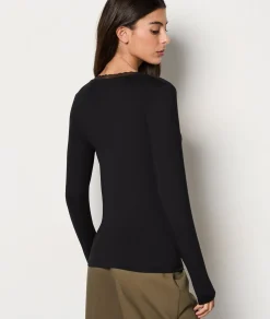 Store T-shirt manches longues maille thermique T-shirts Et Tops|Hauts De Pyjama