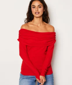 Best Sale T-shirt manches longues épaules dénudées T-shirts Et Tops