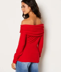 Best Sale T-shirt manches longues épaules dénudées T-shirts Et Tops