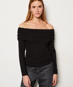 Best Sale T-shirt manches longues épaules dénudées T-shirts Et Tops
