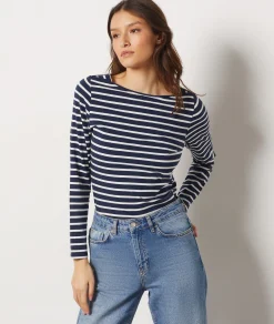 Discount T-shirt marinière manches longues T-shirts Et Tops