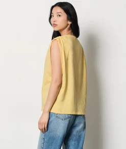 Flash Sale T-shirt sans manches en coton T-shirts Et Tops