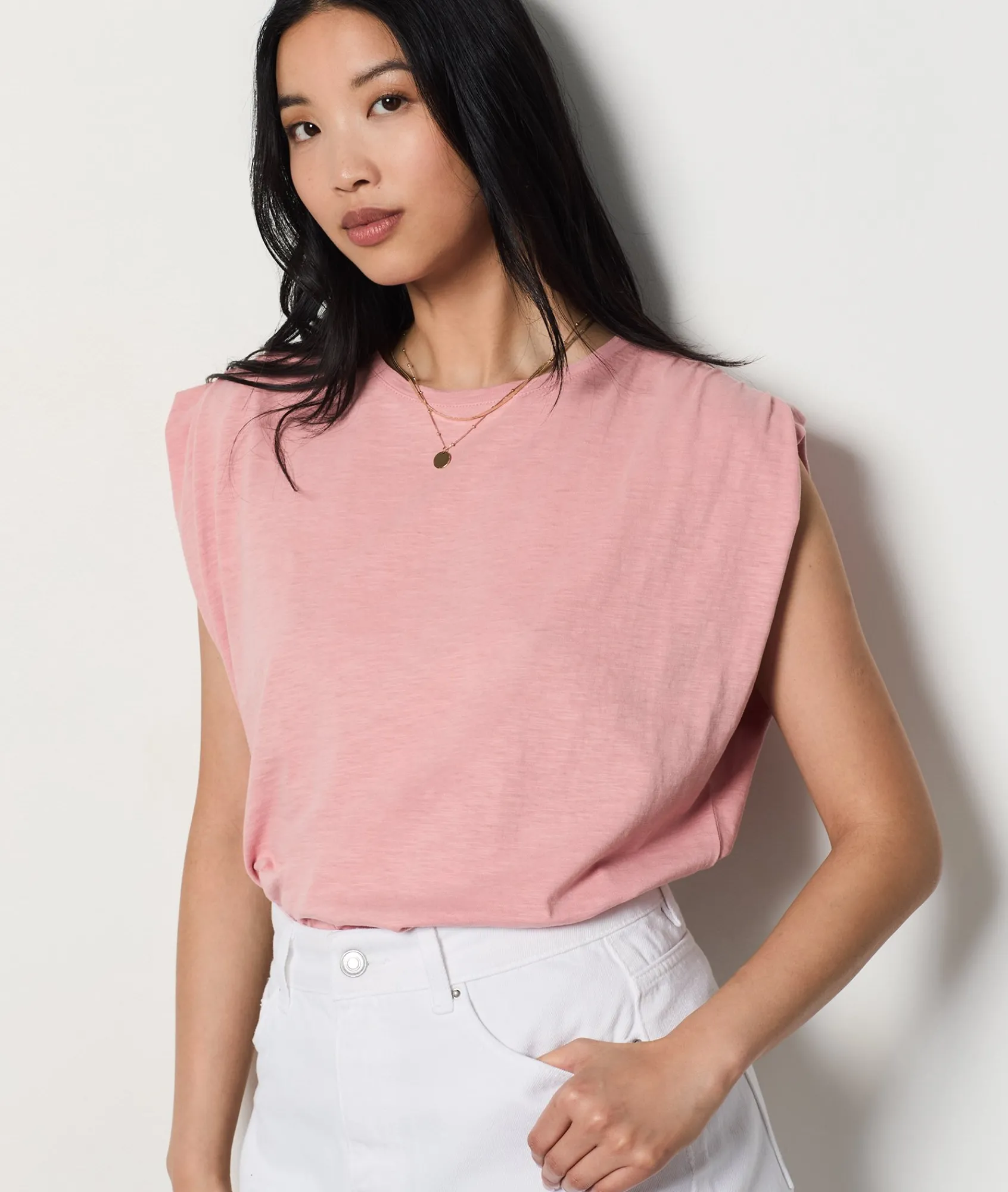Hot T-shirt sans manches en coton T-shirts Et Tops
